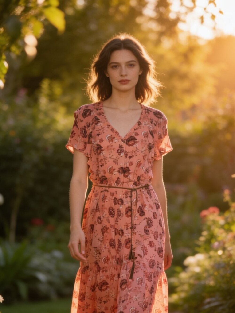 FRYE AND CO. Pink Floral Dress